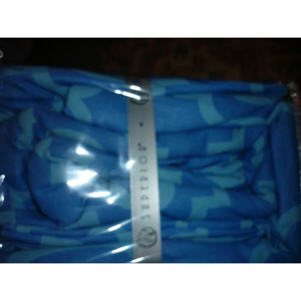 Superior King Sheet Set 100% Cotton Flannel Blue Trellis Quatrefoil Deep Pocket